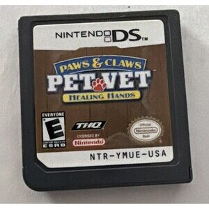 Paws and Claws Pet Vet Healing Hands (Nintendo DS, 2008) Cartridge Only